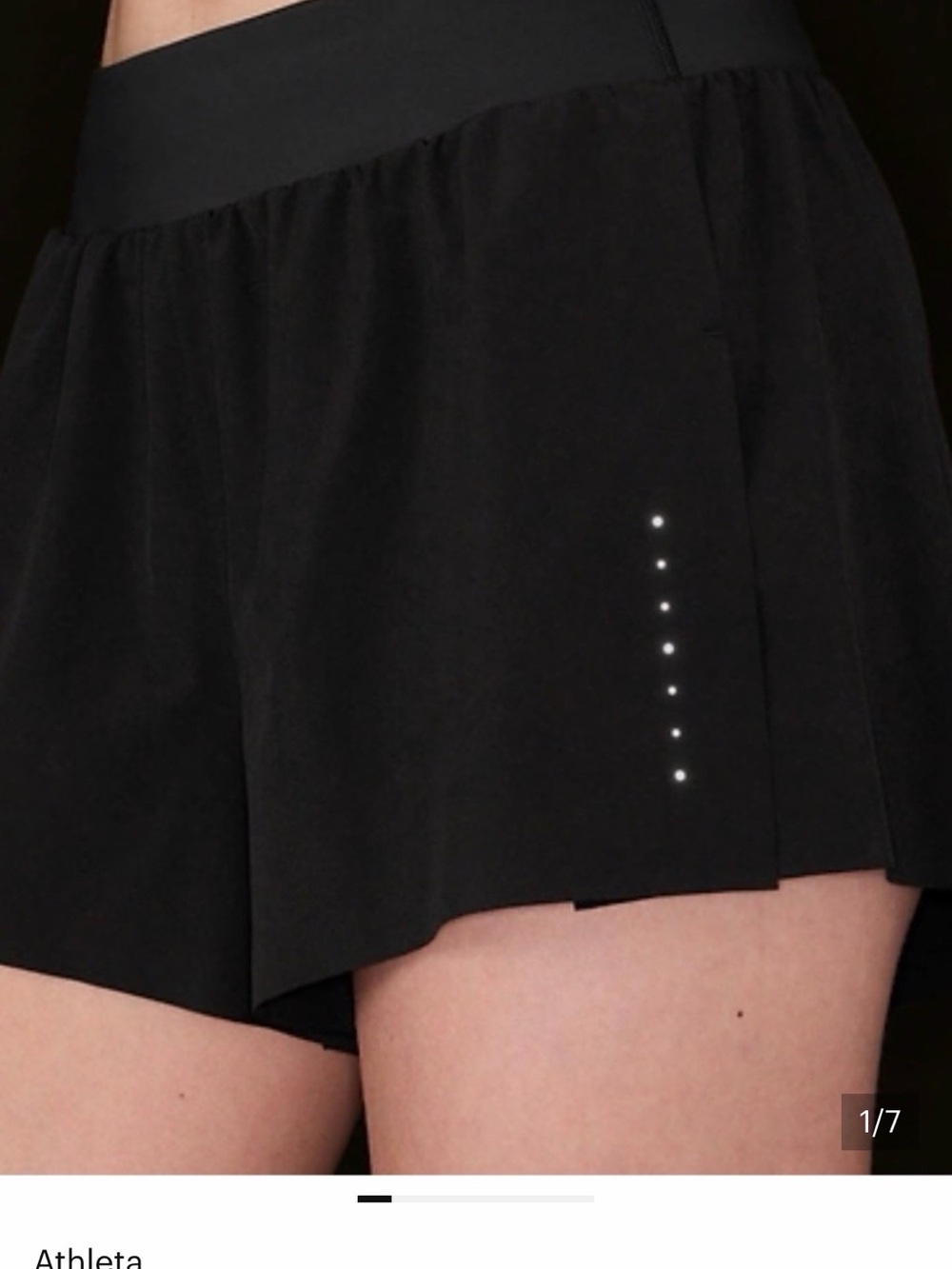 Athleta Black Fast Route run short